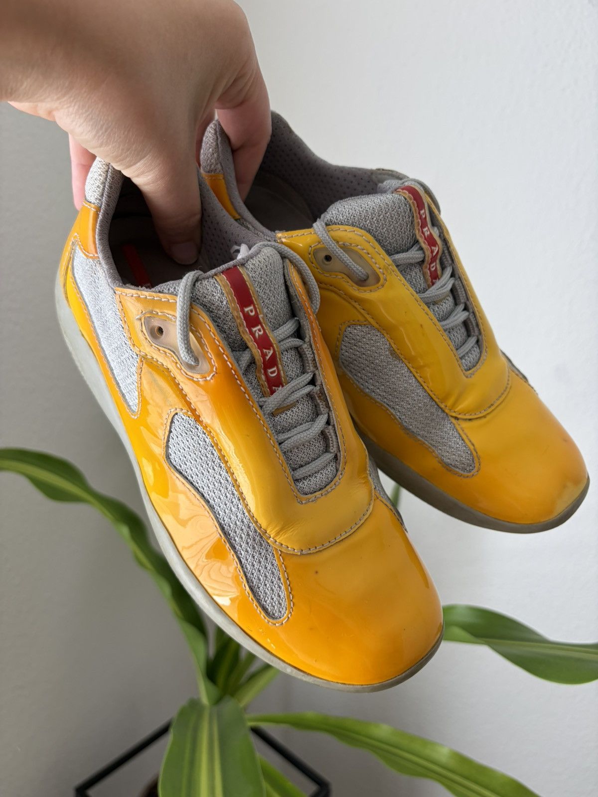 Prada Archival Prada America's Cup yellow sneakers 34 Size US 4 / IT 34 - 1 Thumbnail