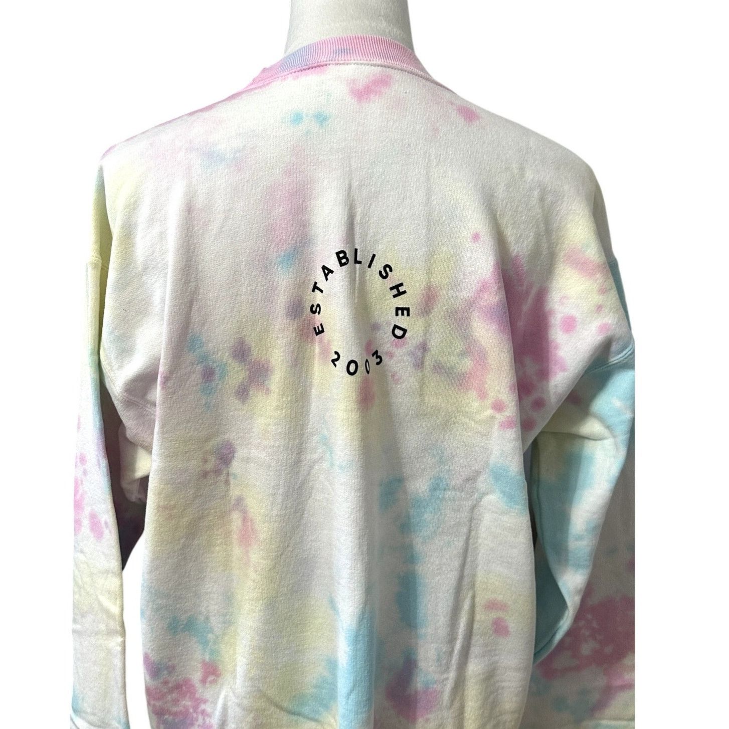 Hanes Hanes Tie Dye Sweatshirt Ribbed Cuffs Cotton Multicolor M Size M / US 6-8 / IT 42-44 - 5 Thumbnail