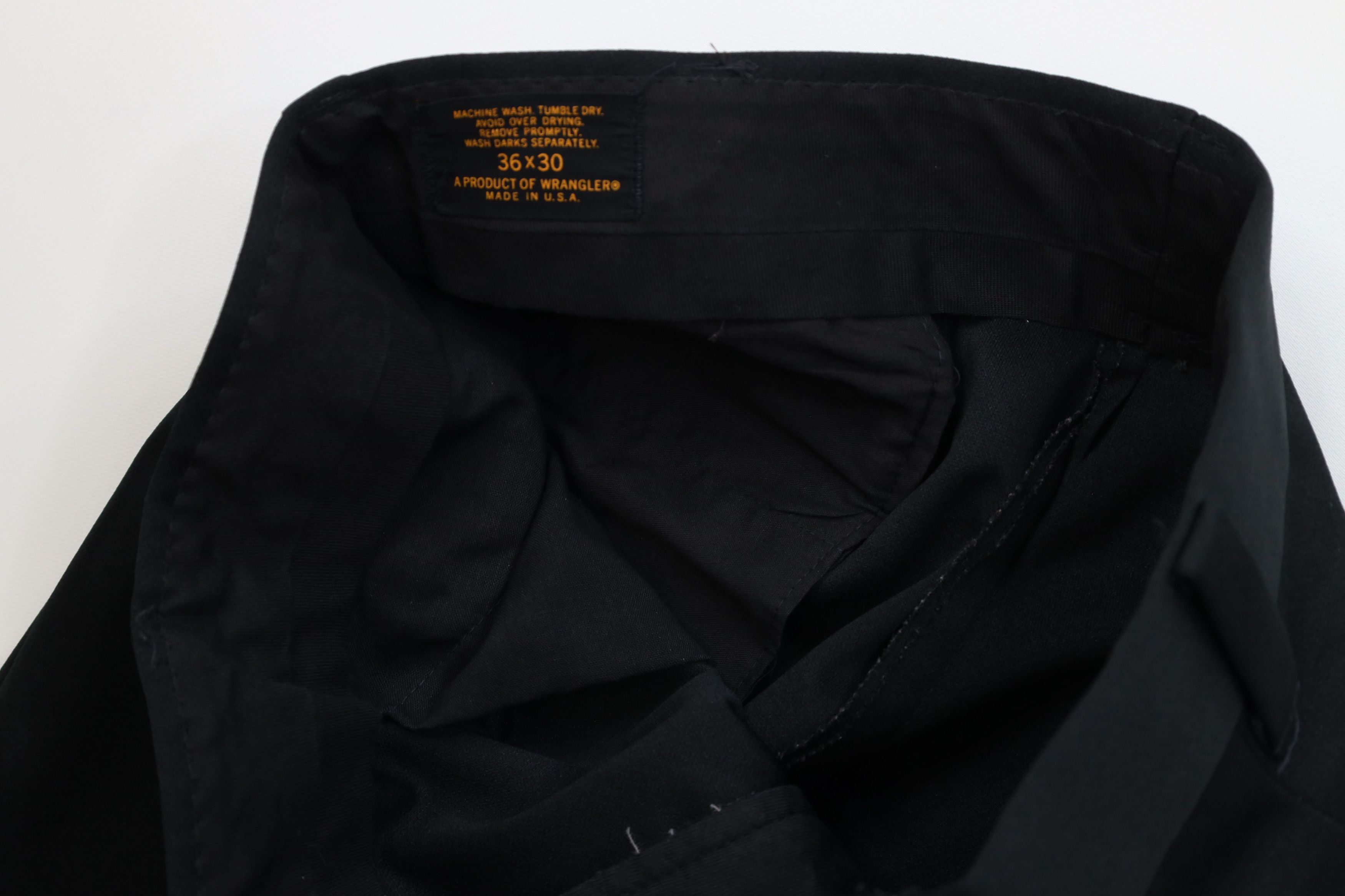 Wrangler Vintage 60s 70s Wrangler Wide Leg Chino Pants Black USA Size US 36 / EU 52 - 9 Thumbnail