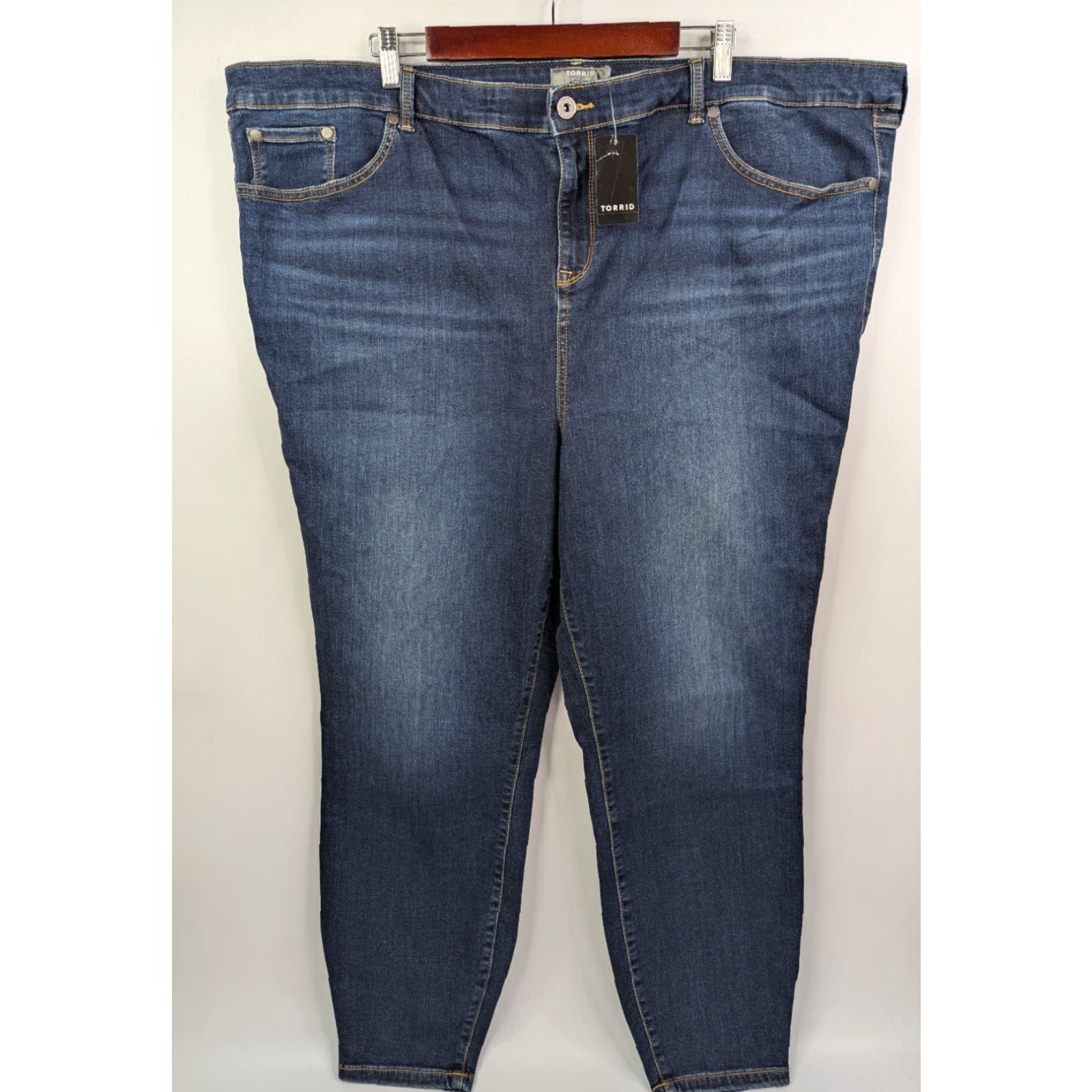 Torrid Torrid Jeans Slim 5-Pocket Denim High Rise Dark Wash Women Size 26 Tall Blue Skinny Stretch NWT Size 26" / US 2 / IT 38 - 2 Thumbnail