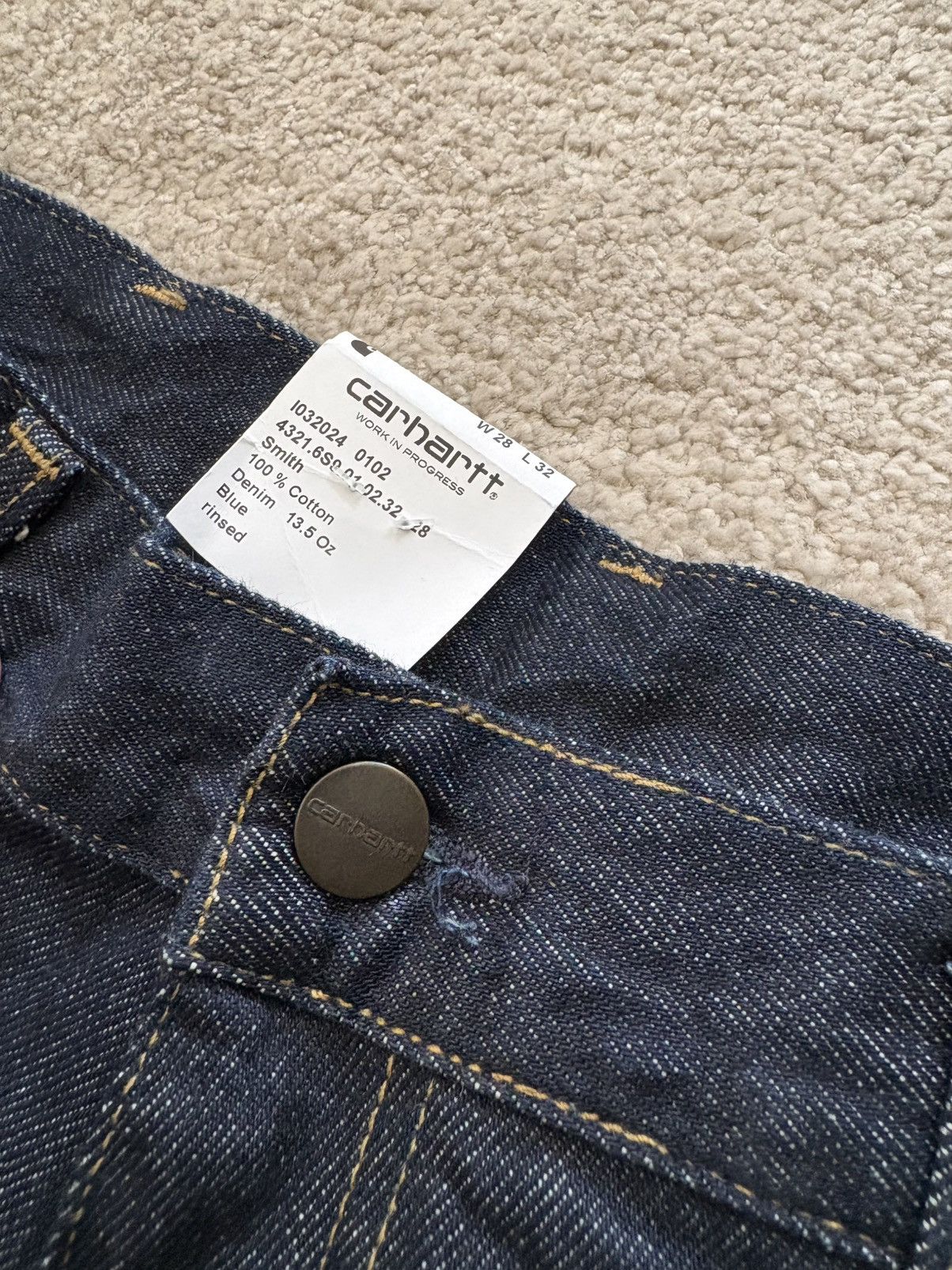 Carhartt Wip Carhartt WIP Single Knee Pant – Blue Denim Rinsed / W28 L32 Size US 28 / EU 44 - 3 Thumbnail