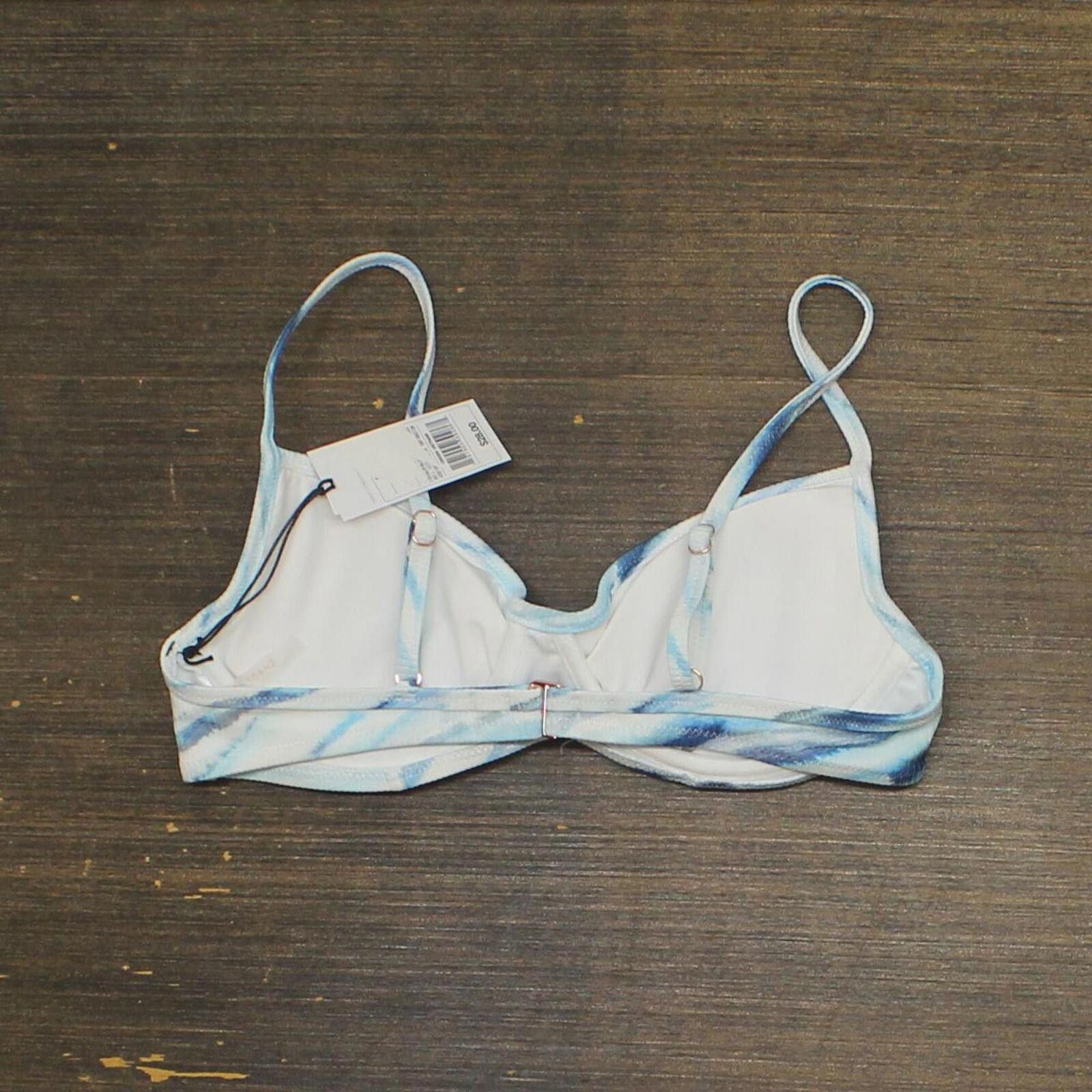 Designer NWT Shade & Shore Bikini Top 83999022 34B Blue Tie Dye Size ONE SIZE - 2 Thumbnail