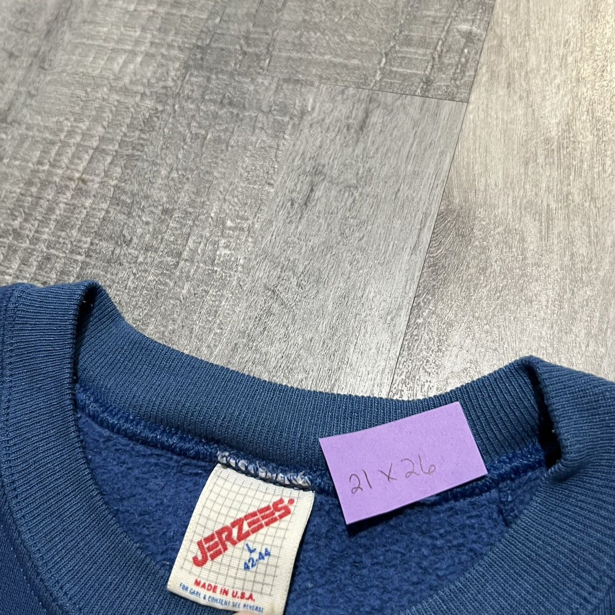 Jerzees × Vintage VTG Chevron 1980s Blue Gas Oil & Energy USA Sweatshirt Size US L / EU 52-54 / 3 - 4 Thumbnail