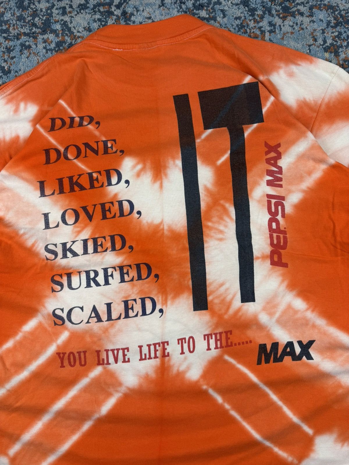 Pepsi × Vintage Vintage 90s Pepsi Max tie dye graphic tee festival Coca Cola Size US XL / EU 56 / 4 - 8 Thumbnail
