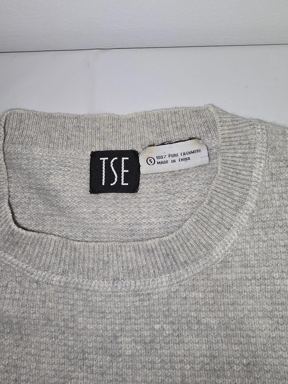 Tse TSE 100% Cashmere Sweater - Light Gray Waffle Knit - Size S Size S / US 4 / IT 40 - 3 Thumbnail