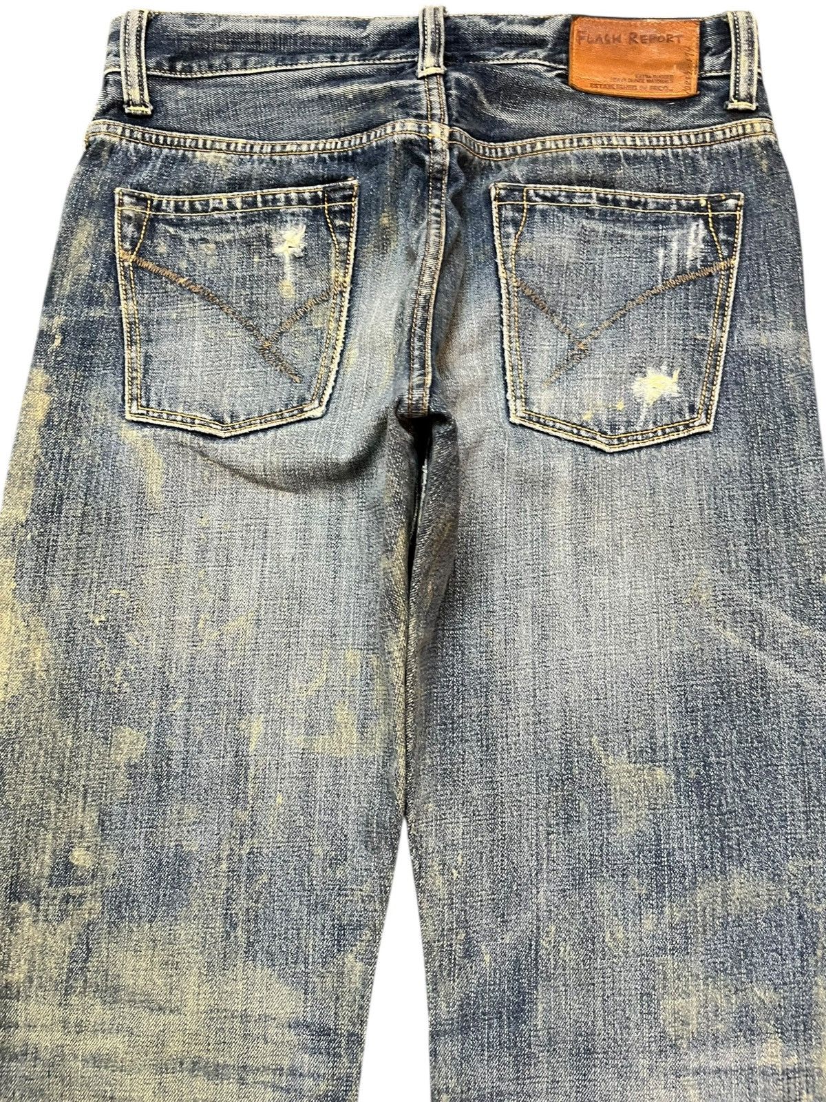 Japanese Brand Vintage Flash Report Mudwash Whiskers Denim Size US 30 / EU 46 - 6 Thumbnail