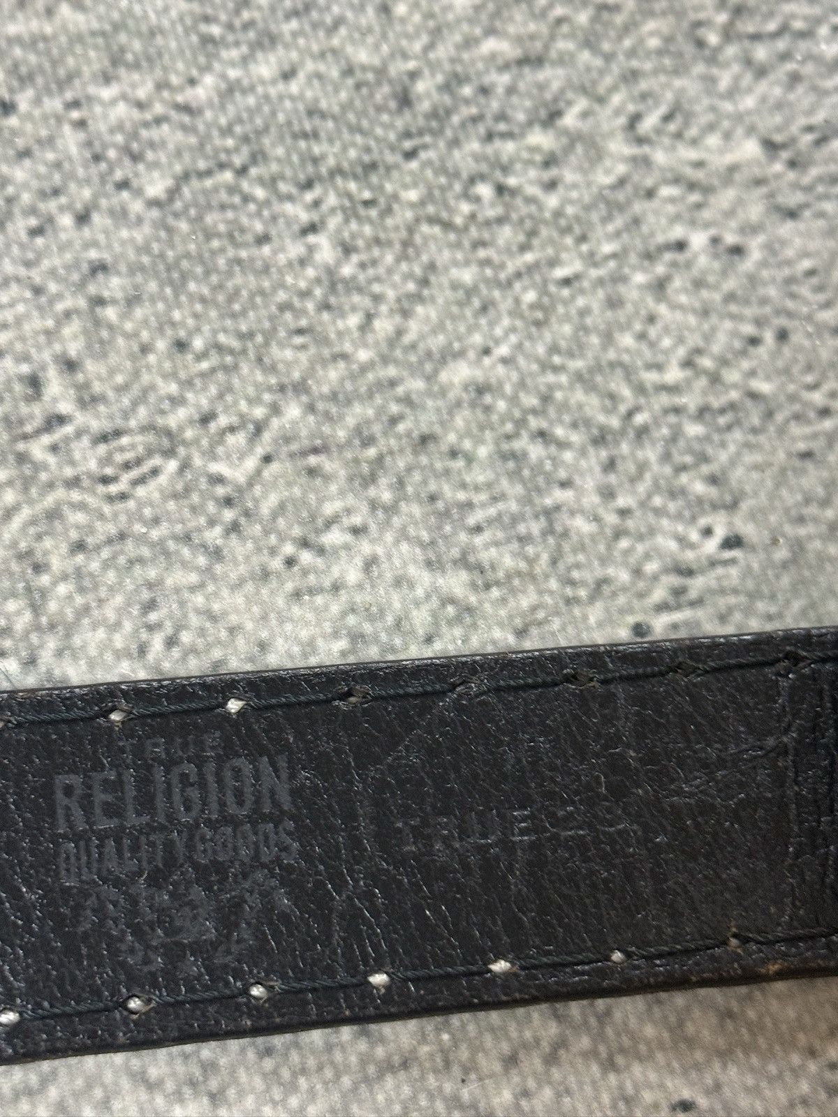 True Religion True Religion belt leather black Y2K thick stitching Size ONE SIZE - 5 Thumbnail