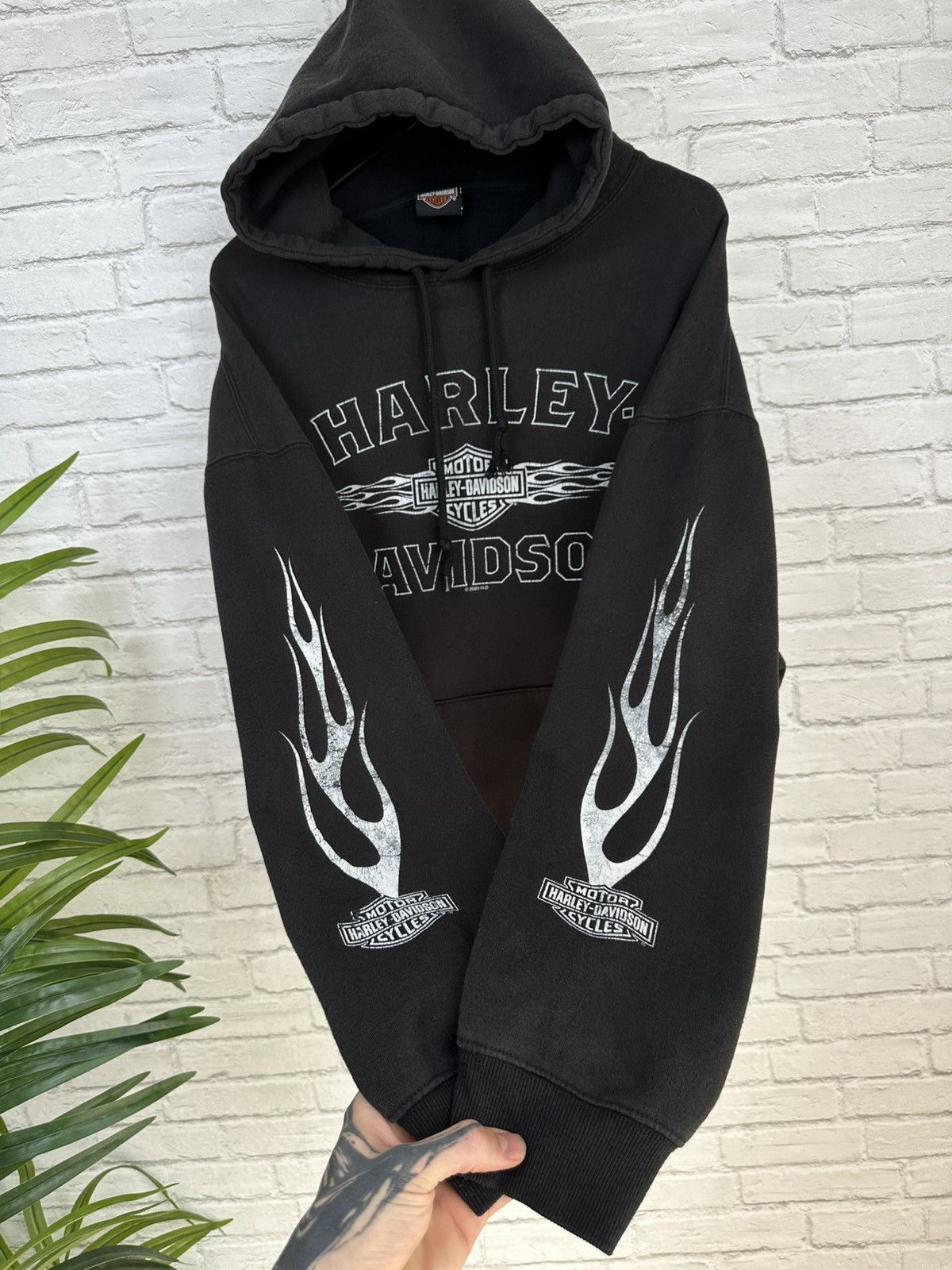 Harley Davidson Flames Hoodie | Grailed