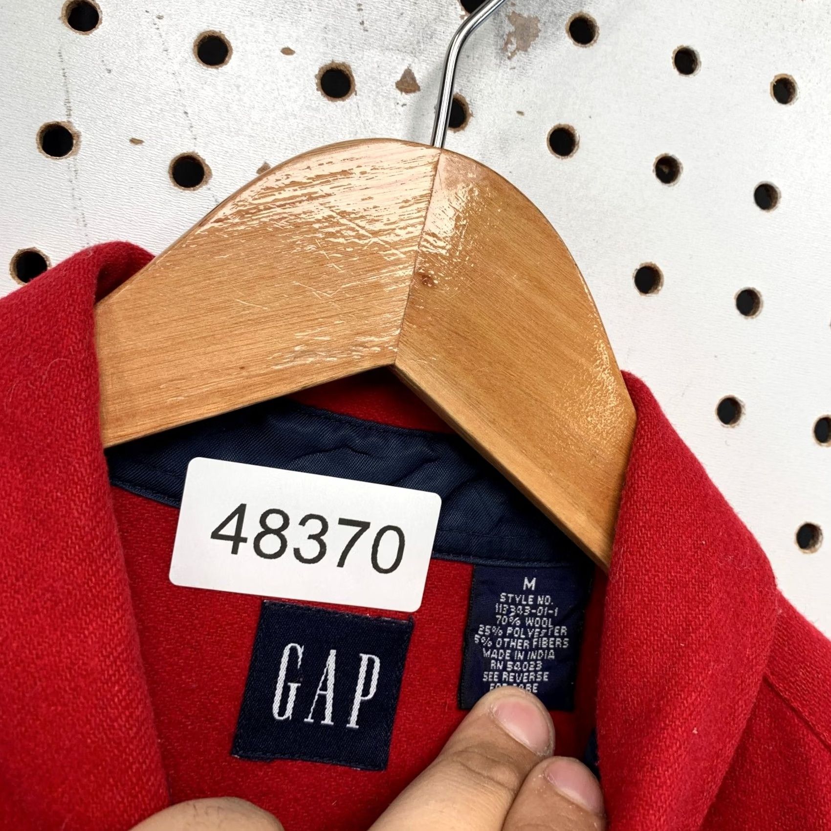 Gap VINTAGE GAP Wool Button Up Shirt Mens M Red Plaid 90s Long Sleeve Casual Button-Up Size US M / EU 48-50 / 2 - 3 Thumbnail