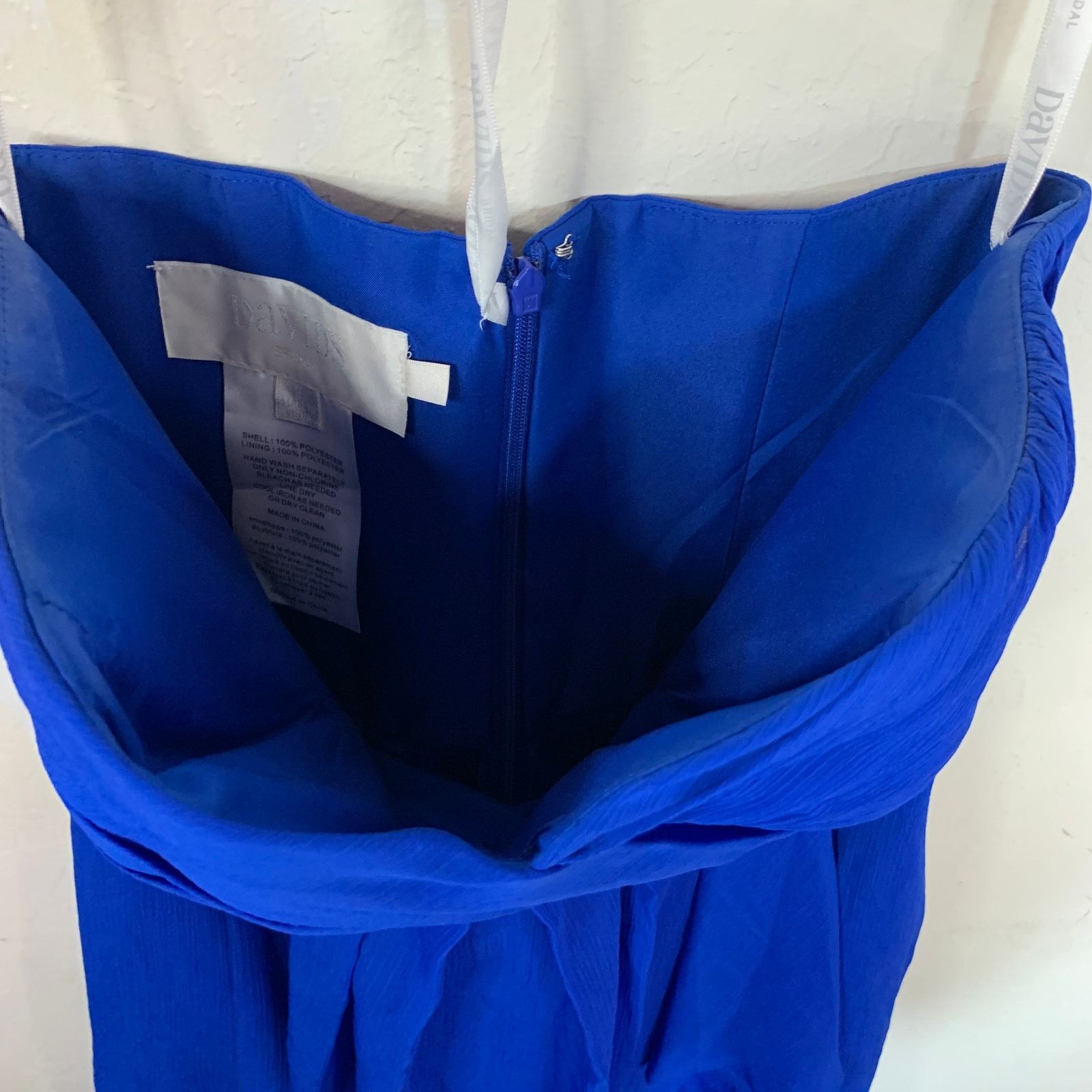 Other David's Bridal Blue Chiffon Mini Dress Size 2 Size XS / US 0-2 / IT 36-38 - 5 Thumbnail