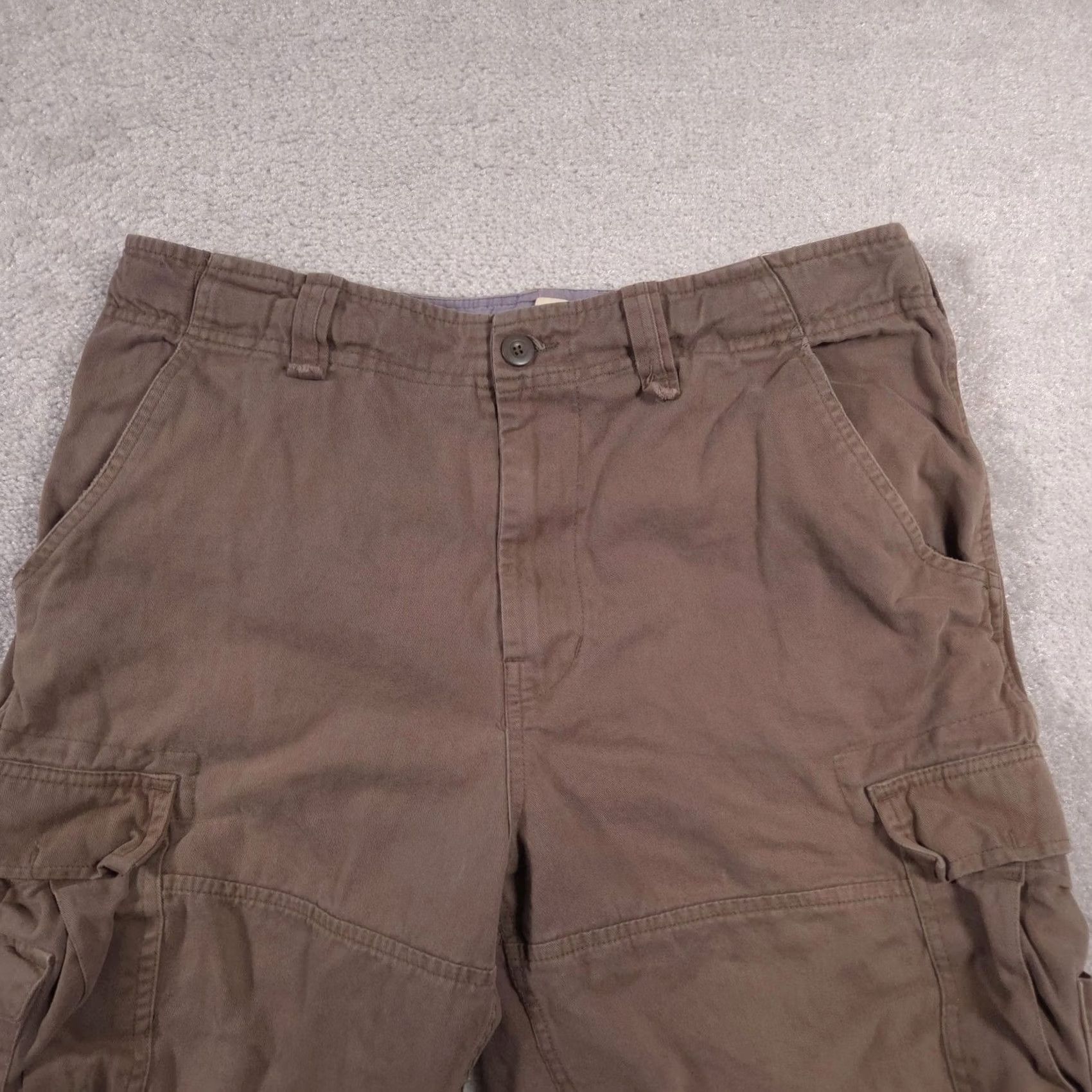 Vintage Steve & Barry's Cargo Shorts Mens 34 Classic Utility Pockets Outdoor Brown 100% cotton Casual Men Size US 34 / EU 50 - 3 Thumbnail