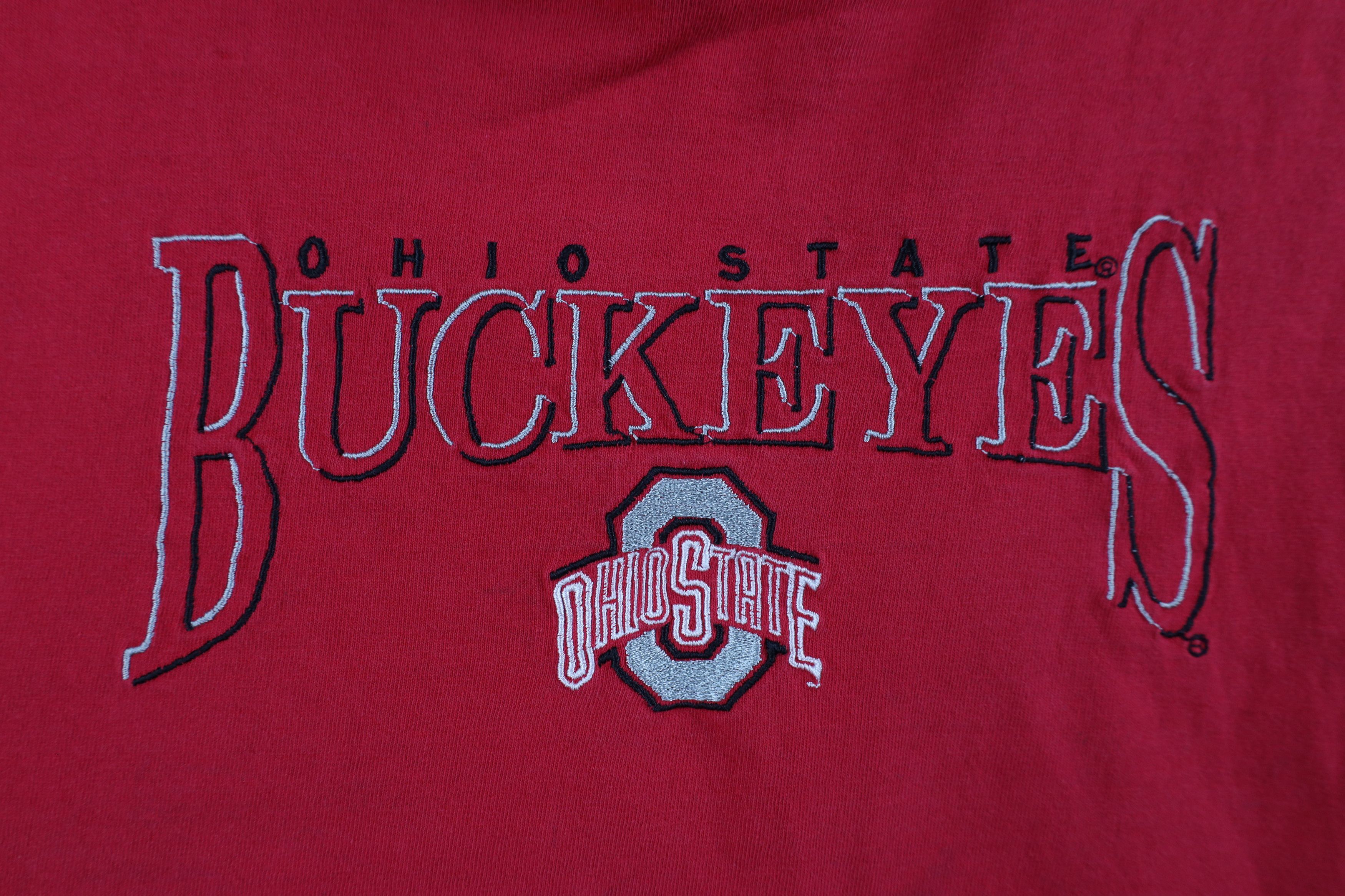 Vintage Vintage 90s Spell Out Shadow Ohio State University T-Shirt Size US L / EU 52-54 / 3 - 4 Thumbnail