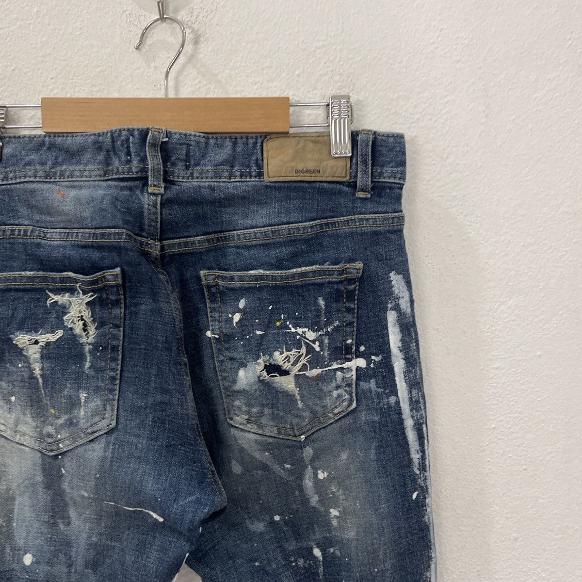 Japanese Brand Vintage Digreen Patchwork Art Denim Jeans Size US 32 / EU 48 - 8 Thumbnail