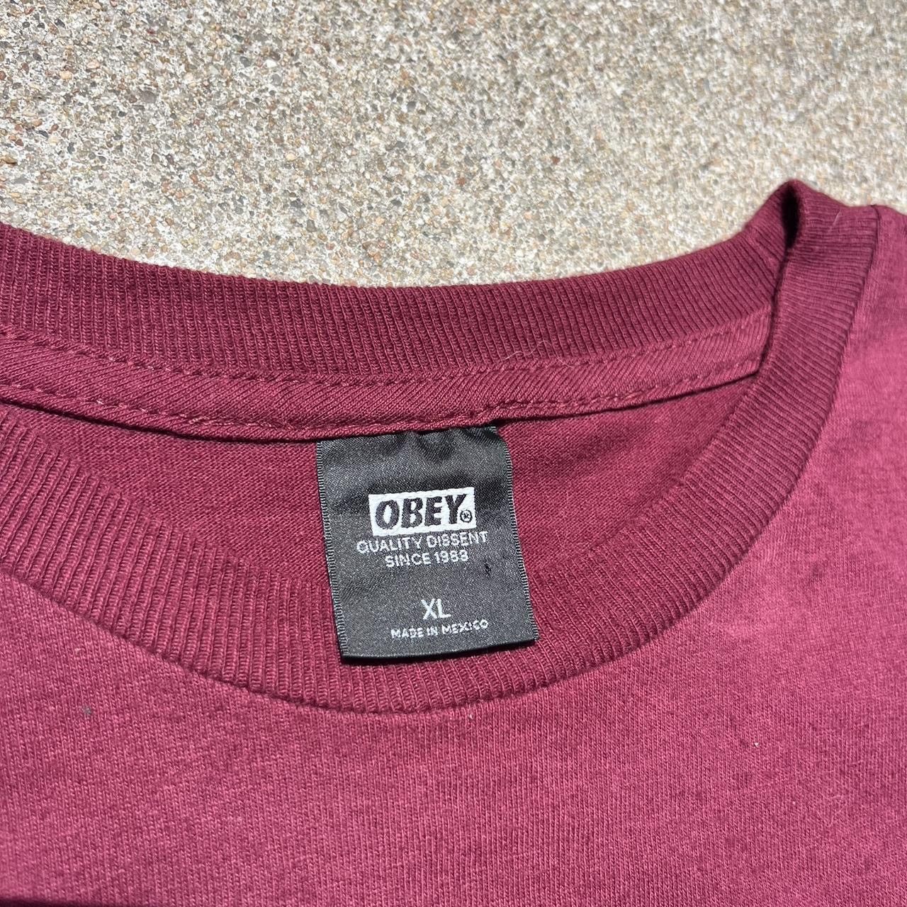 Obey × Vintage Vintage Obey Floral Letter Tee XL Y2K Streetwear Size US XL / EU 56 / 4 - 3 Thumbnail