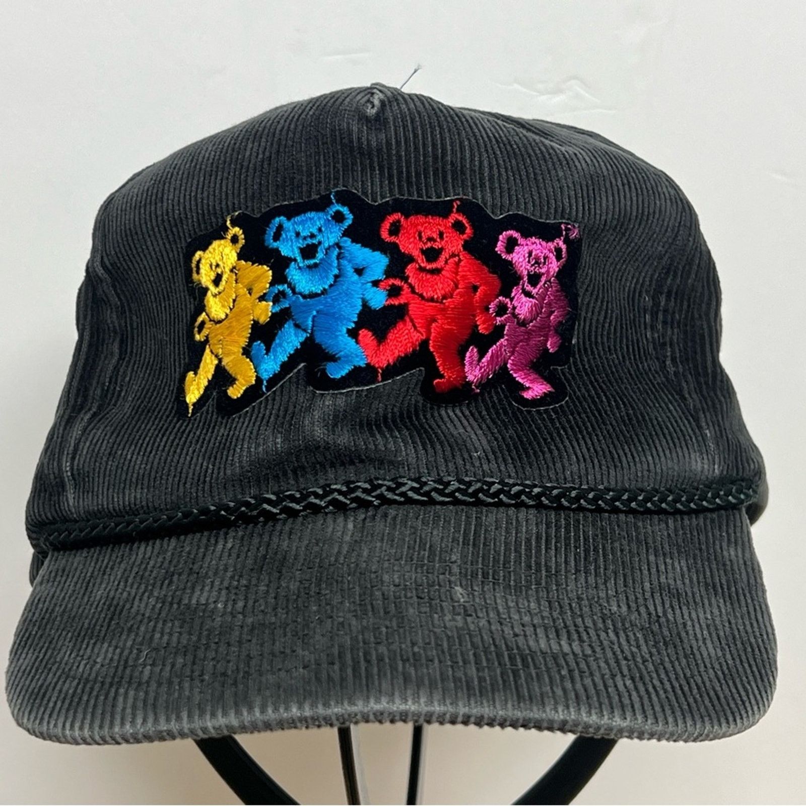 Vintage Vintage Grateful Dead Dancing Bear Corduroy Rope Hat 80s 90s Size ONE SIZE - 1 Thumbnail