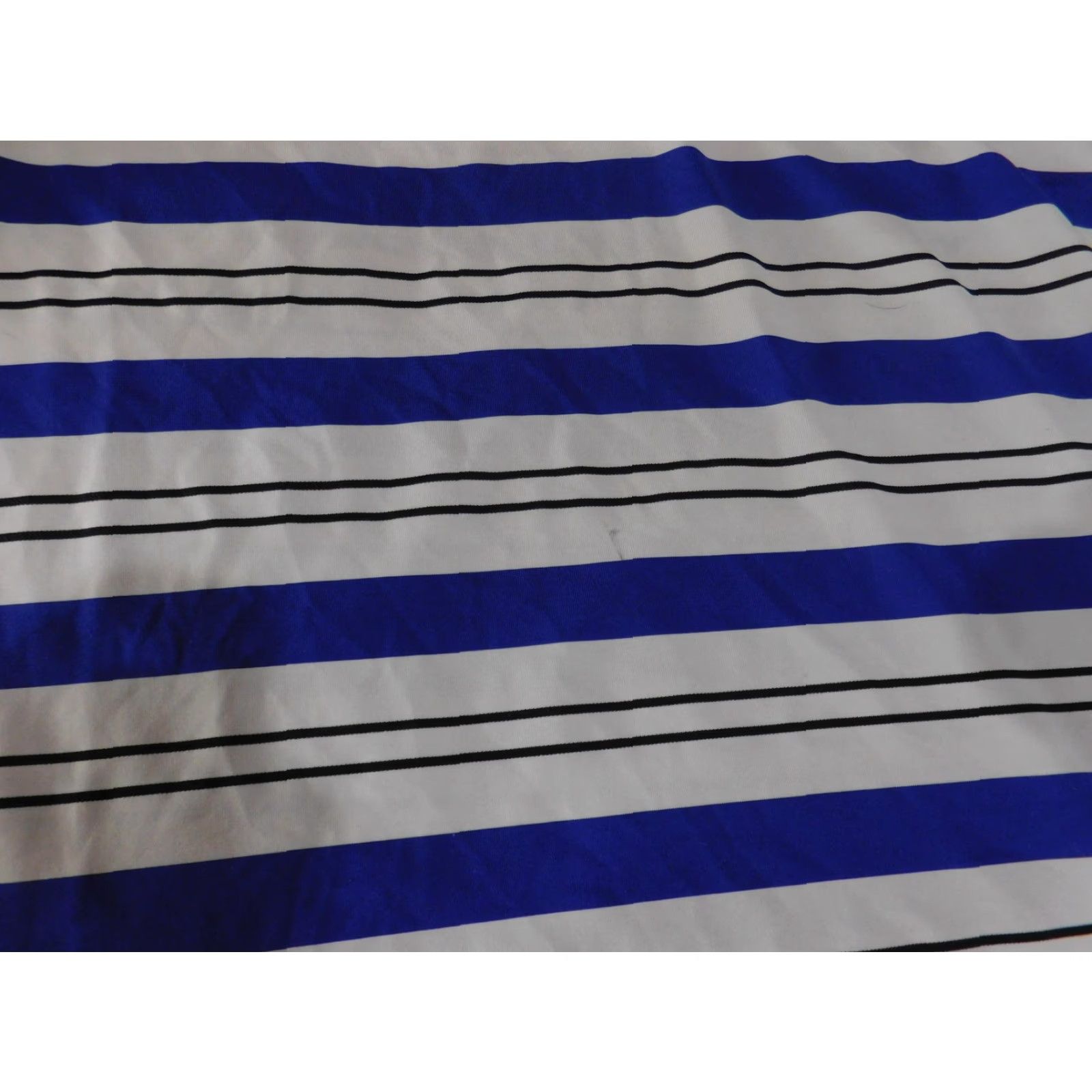 Footjoy FootJoy Polo Shirt Mens M Blue White Black Striped Golf Performance Stretch Shirt Size US M / EU 48-50 / 2 - 4 Thumbnail