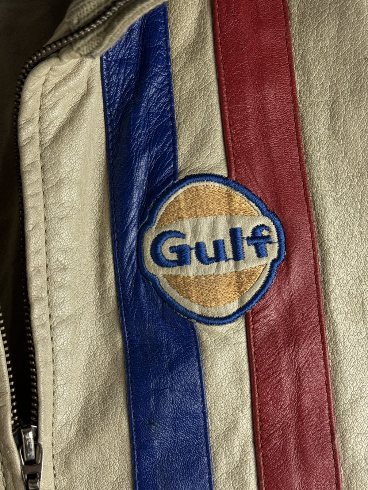 Tag Heuer Vintage Dakota Tag Heuer Gulf Formula Racing Leather Jacket Size US M / EU 48-50 / 2 - 4 Thumbnail