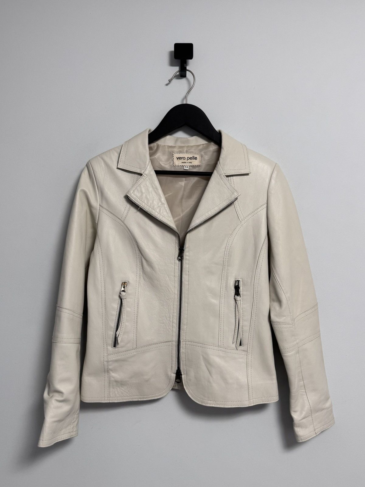 Vera Pelle Vintage Y2K Leather Vera Pelle Italy Motorcycle Jacket Size M / US 6-8 / IT 42-44 - 1 Thumbnail