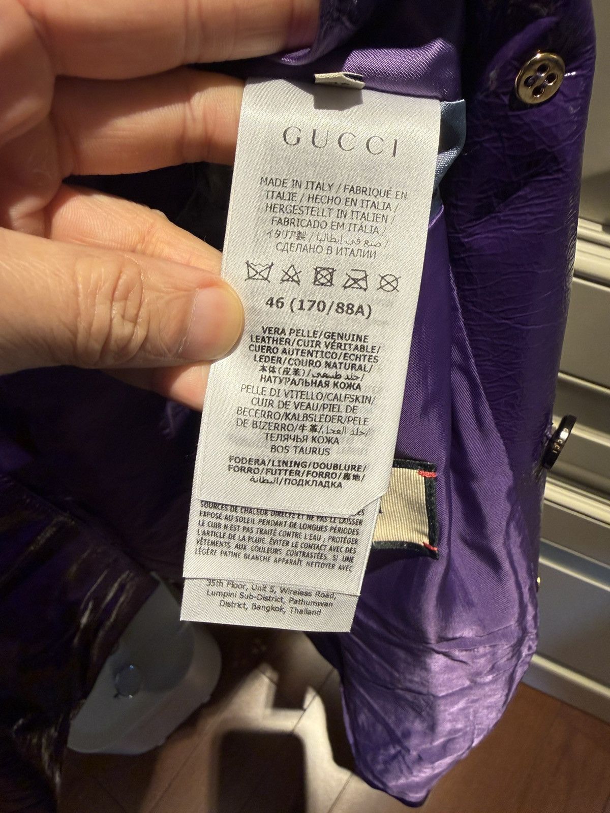 Gucci purple leather blazer size46 Size US S / EU 44-46 / 1 - 16 Thumbnail