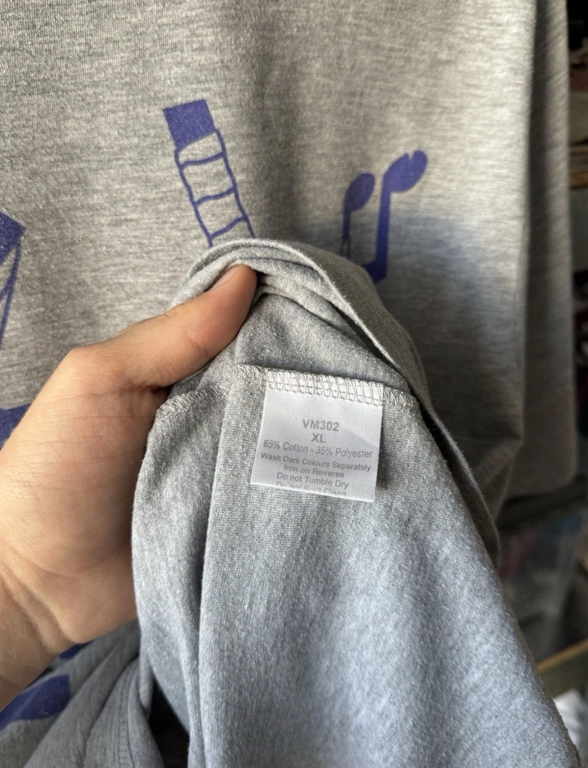 Mambo Mambo Graphic T-Shirt Men's Gray Dog Spellout Shirt Size Xl Size US XL / EU 56 / 4 - 5 Thumbnail