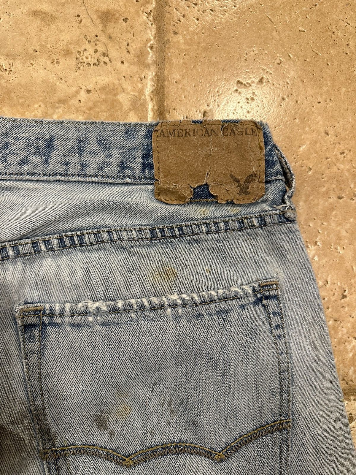 American Eagle Outfitters × Vintage Vintage American Eagle Outfitters Distressed Boot Blue Denim Size US 32 / EU 48 - 14 Thumbnail