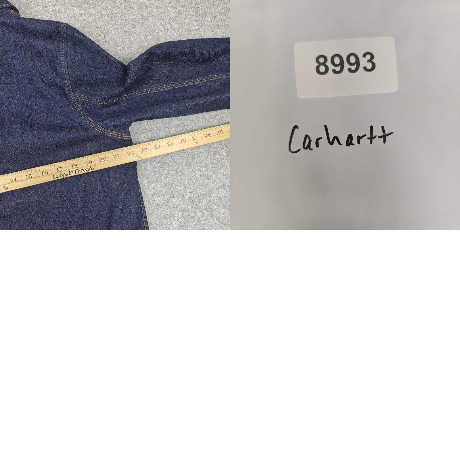 Carhartt VINTAGE Carhartt Jacket Womens L Blue Denim Relaxed Fit Work Chore Button Pockets Size L / US 10 / IT 46 - 8 Thumbnail