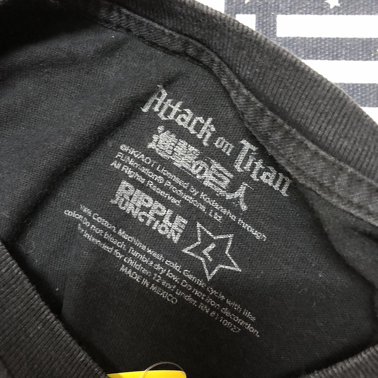 Japanese Brand × Ripple Junction Attack On Titan Black T-Shirt #A537 Size US M / EU 48-50 / 2 - 11 Thumbnail