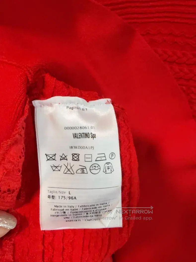 Valentino Valentino Red lace dress Size L / US 10 / IT 46 - 4 Thumbnail