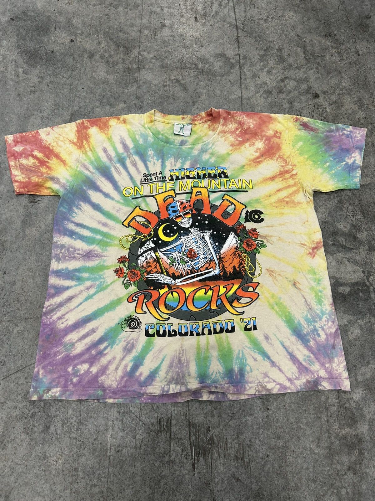 Online ceramics tie dye t shirt Dead & Company Dead Rocks