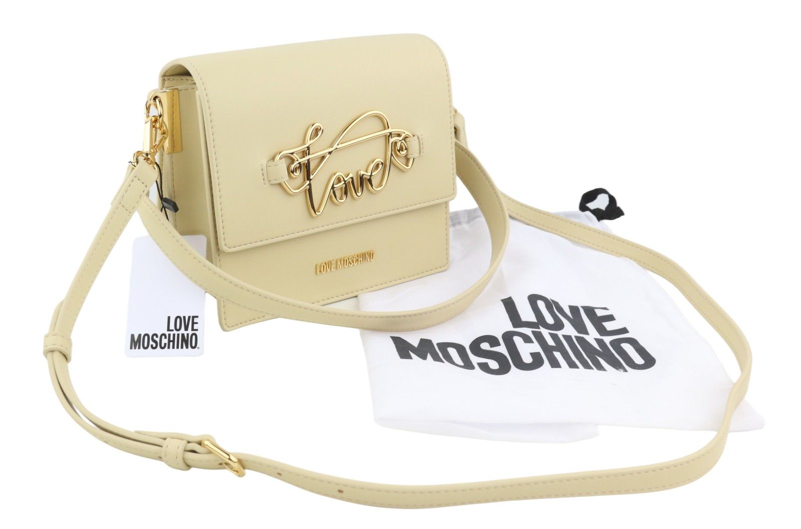 Love Moschino BORSA PU SOUL OS Beige Logo Crossbody 87745 Size ONE SIZE - 2 Thumbnail