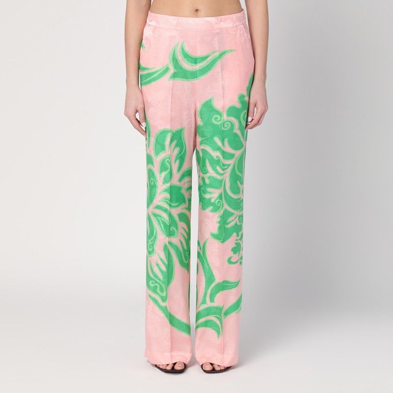 Etro Etro Wide Printed Trousers In Silk Blend Size 30" / US 8 / IT 44 - 1 Thumbnail