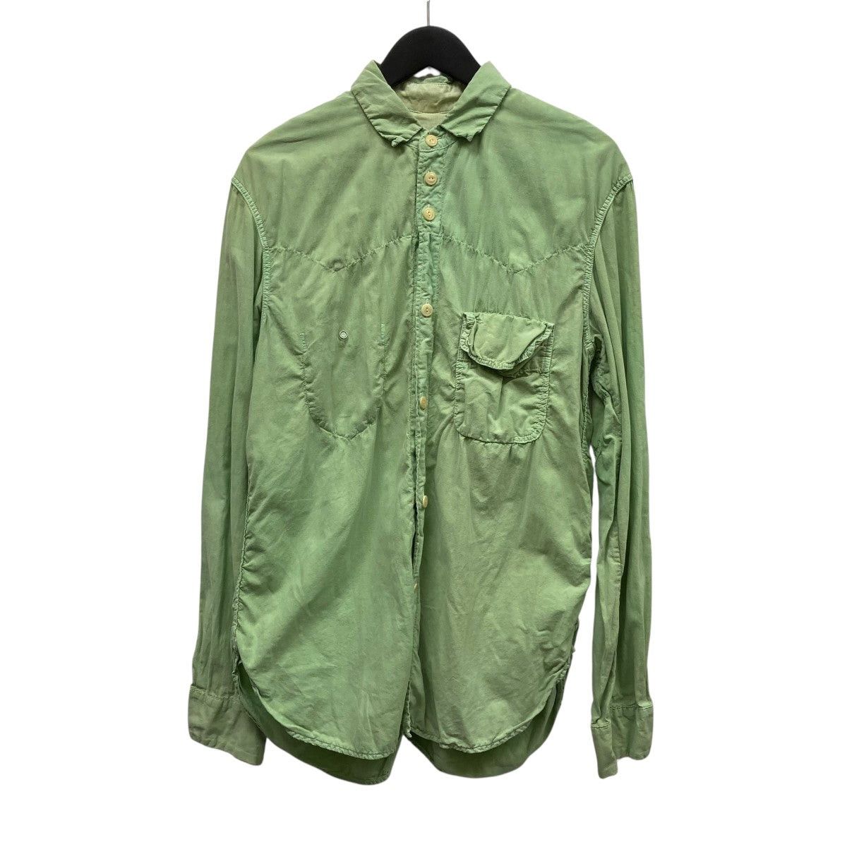 Takahiromiyashita The Soloist. Linen Western Long Sleeve Cowboy Shirt Size US M / EU 48-50 / 2 - 1 Thumbnail