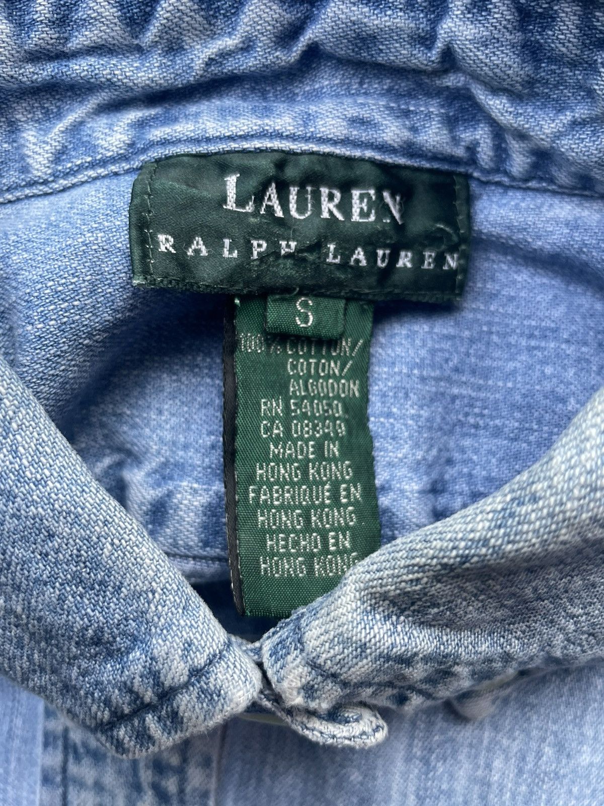 Designer Vintage Lauren Denim Shirt Size US M / EU 48-50 / 2 - 10 Thumbnail