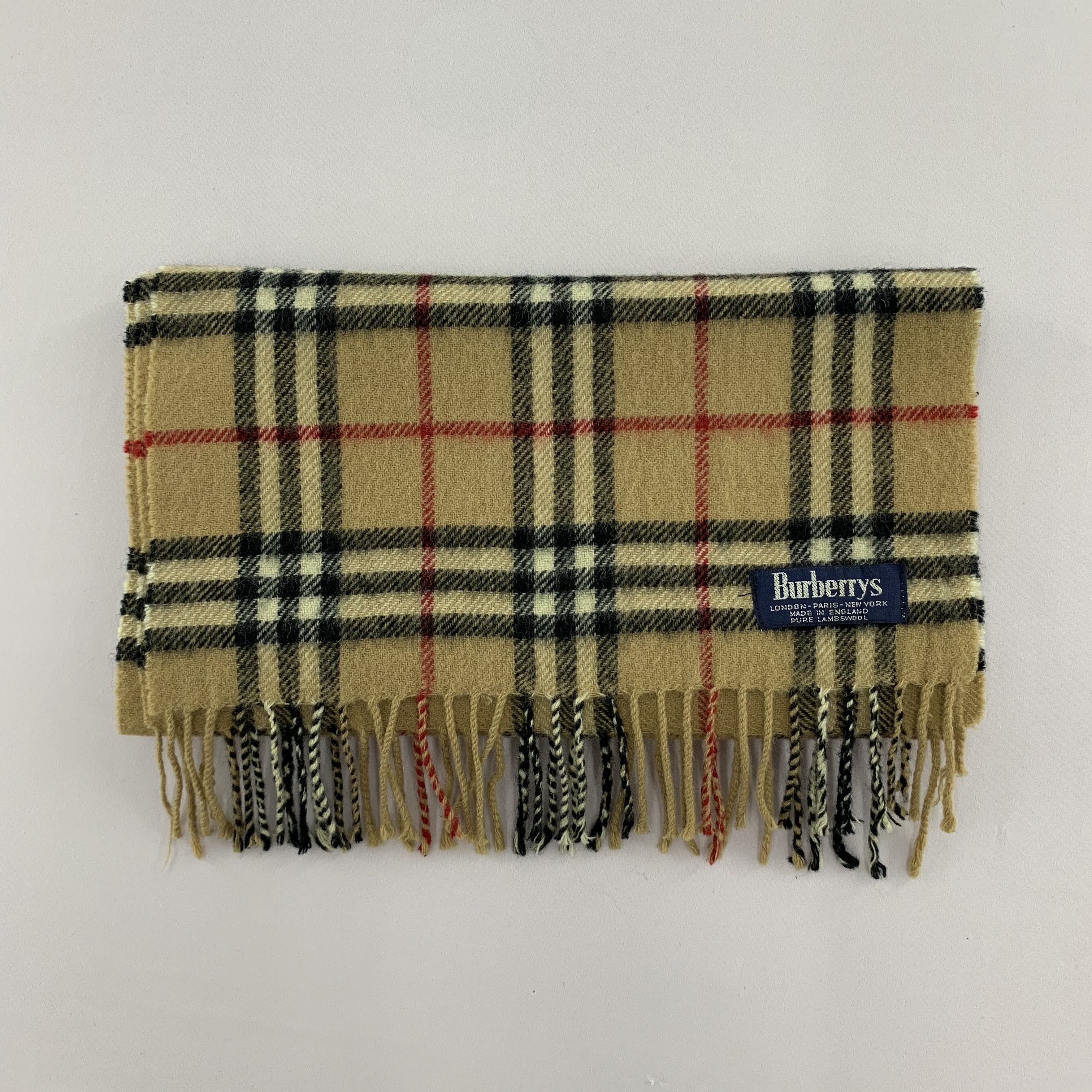 Burberry Vintage Burberrys Scarf Wool Muffler Neck Wrap BL4170 Size ONE SIZE - 4 Thumbnail