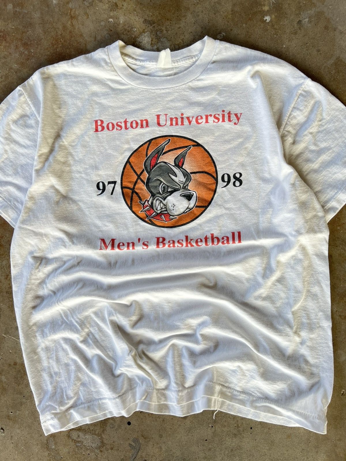 Vintage Vintage 90’s NCAA Boston University T Shirt Size US XL / EU 56 / 4 - 2 Thumbnail