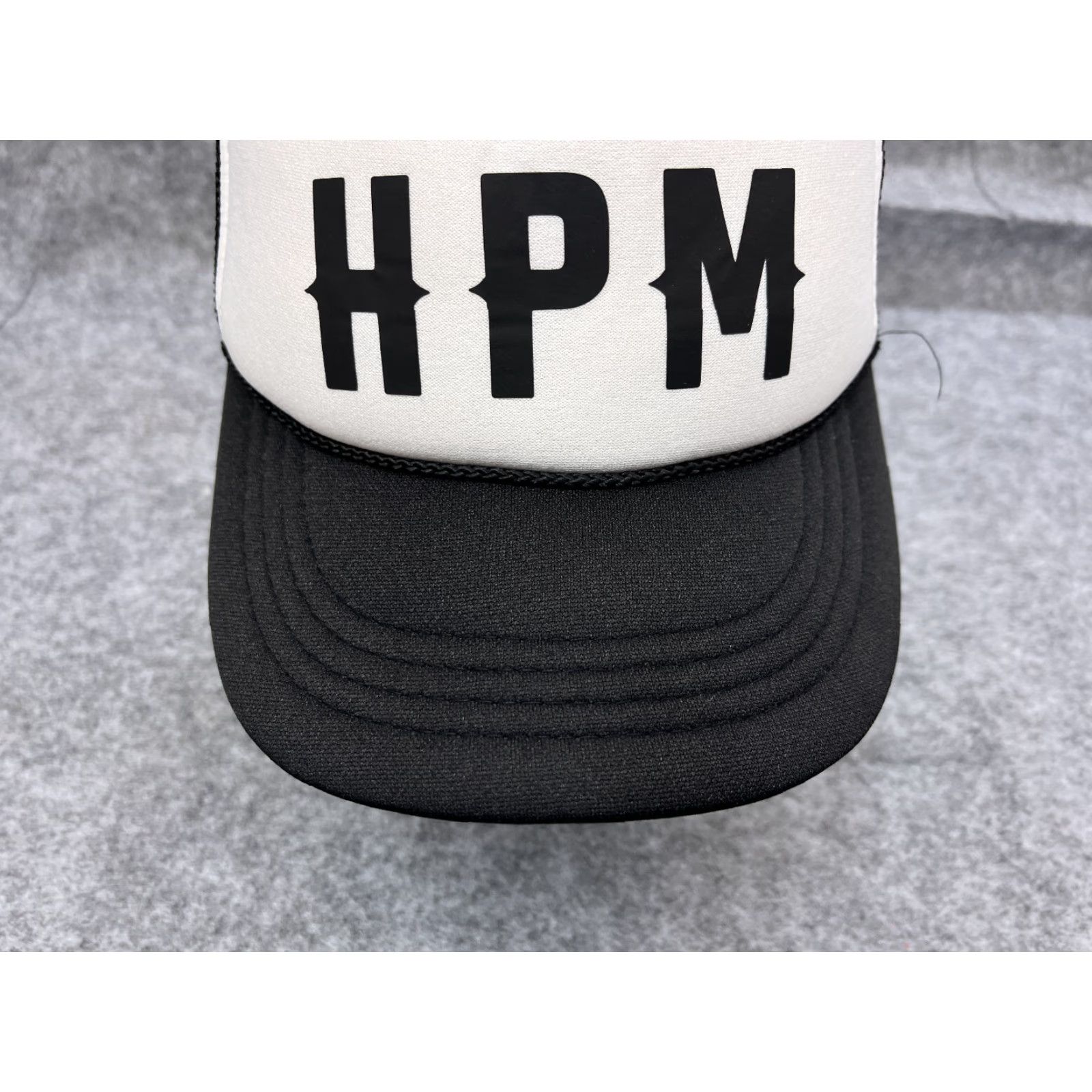Vintage HPM Hat Cap Snap Back Adult Black Polyester Nylon Trucker Workwear Outdoors Size ONE SIZE - 3 Thumbnail