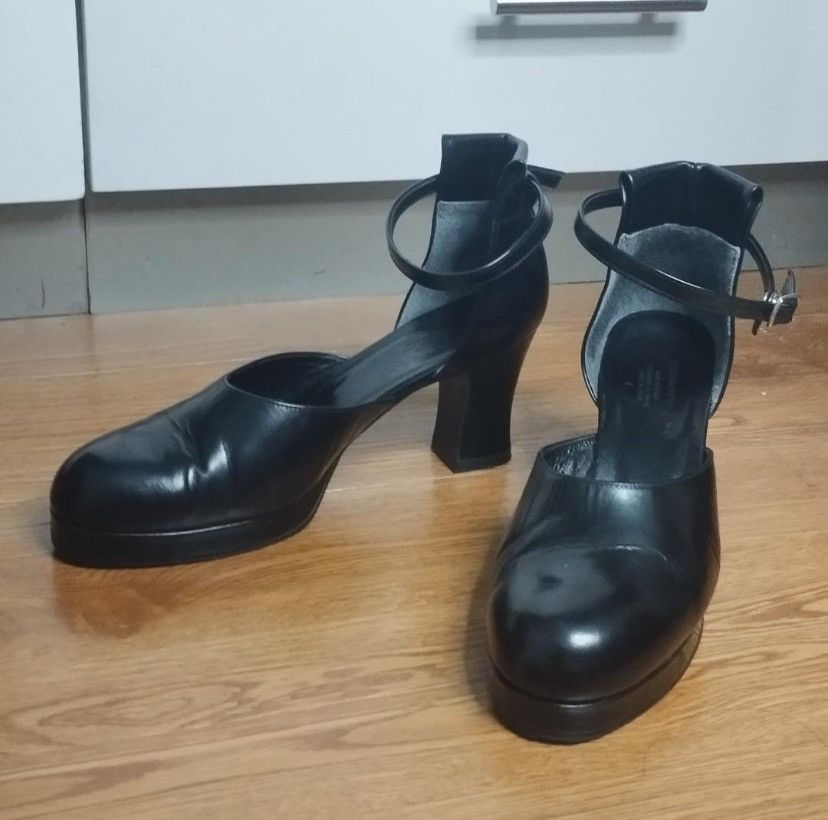 Designer × Yohji Yamamoto Yohji Yamamoto Leather Heels Size US 7 / IT 37 - 1 Thumbnail