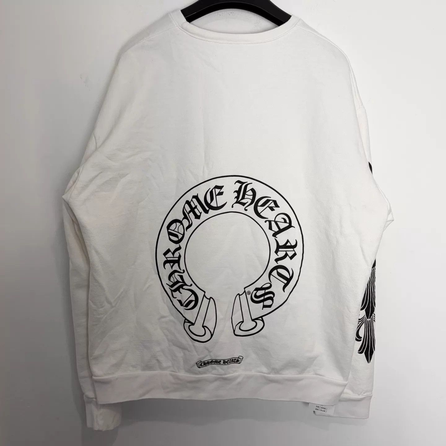 Chrome Hearts CH Floral Arm Horseshoe White Thin Fleece L/S Sweatshirt Size US L / EU 52-54 / 3 - 2 Thumbnail