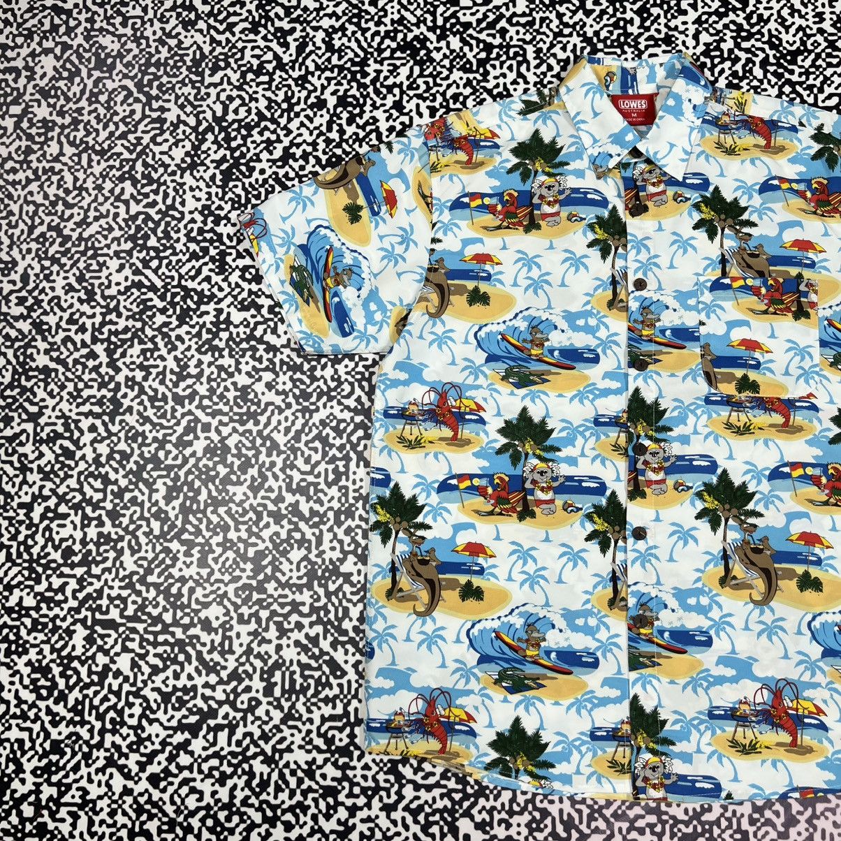 Vintage Vintage Y2K Lowes Australia Hawaiian Palm Surf Style Shirt Size US M / EU 48-50 / 2 - 2 Thumbnail