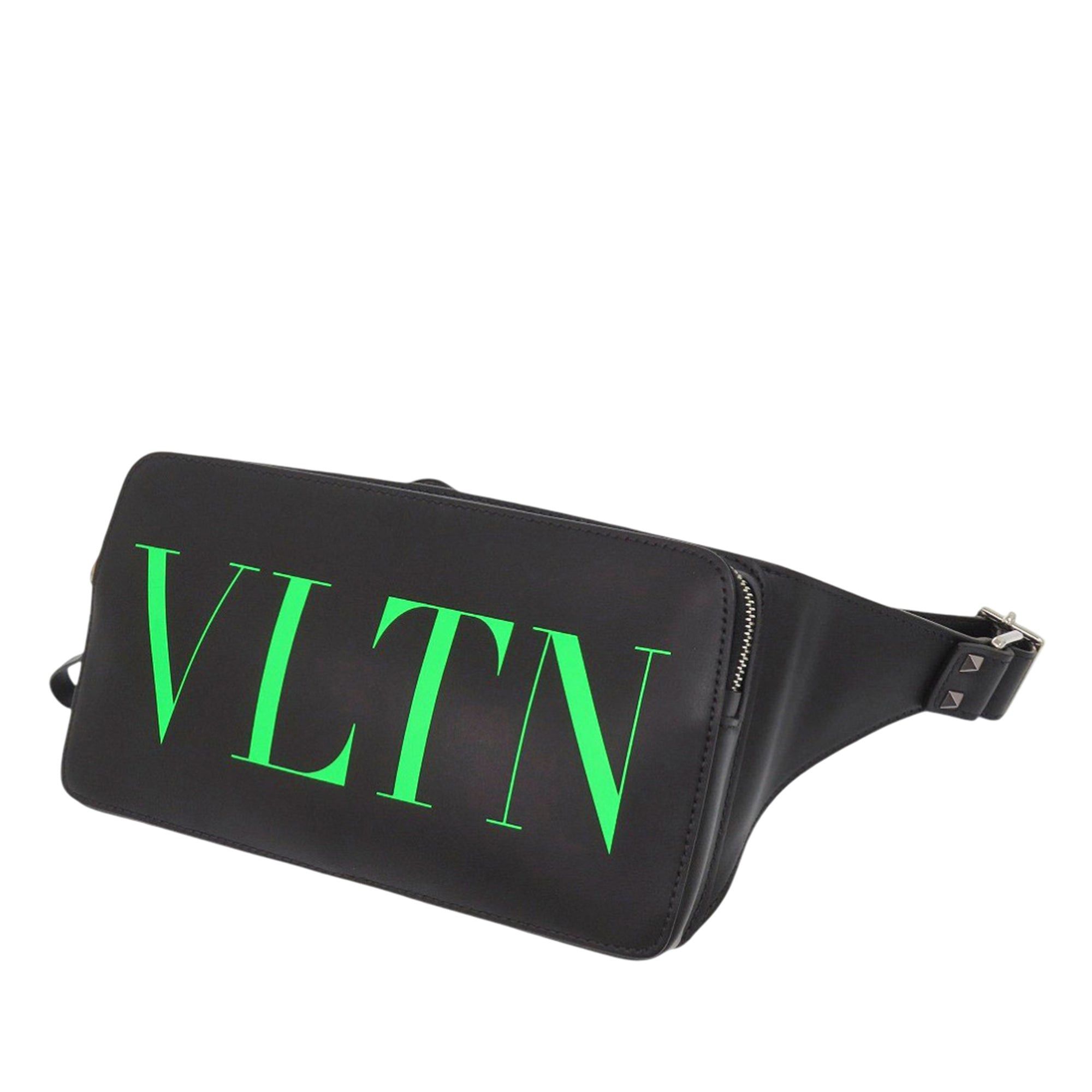 Valentino Leather Vltn Rockstud Belt Bag in Green, Women's