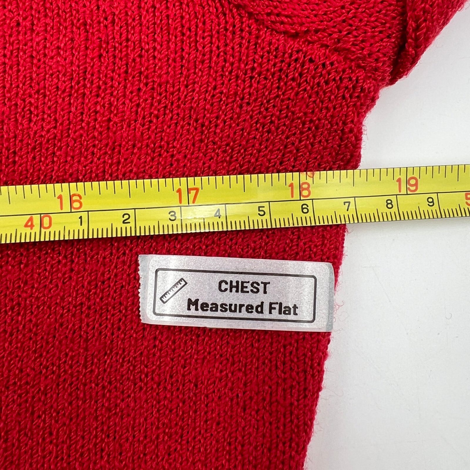Vintage Vintage Wool Dress Red Knit Long Sleeves by Louis Marino Size M / US 6-8 / IT 42-44 - 5 Thumbnail