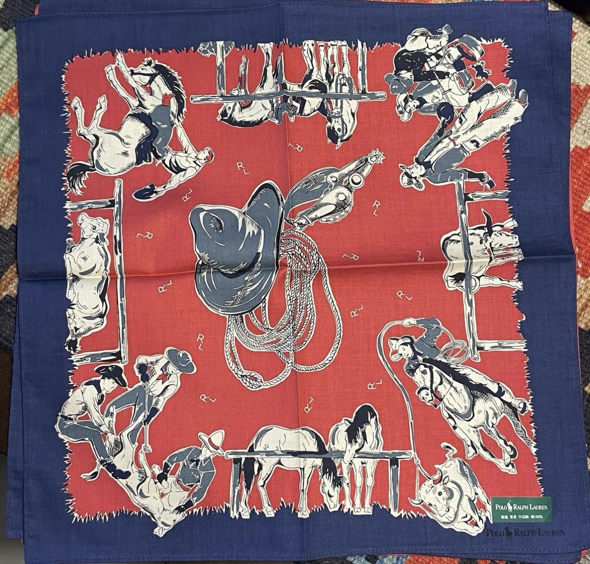 Polo Ralph Lauren Ralph Lauren Polo Small Square Scarf K22 Size ONE SIZE - 3 Thumbnail