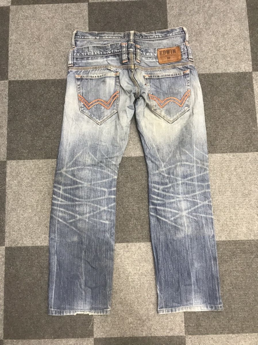 Edwin 💥DOUBLE WAIST💥EDWIN XV Double Waist Heavy Distressed Jeans Size US 33 - 11 Thumbnail