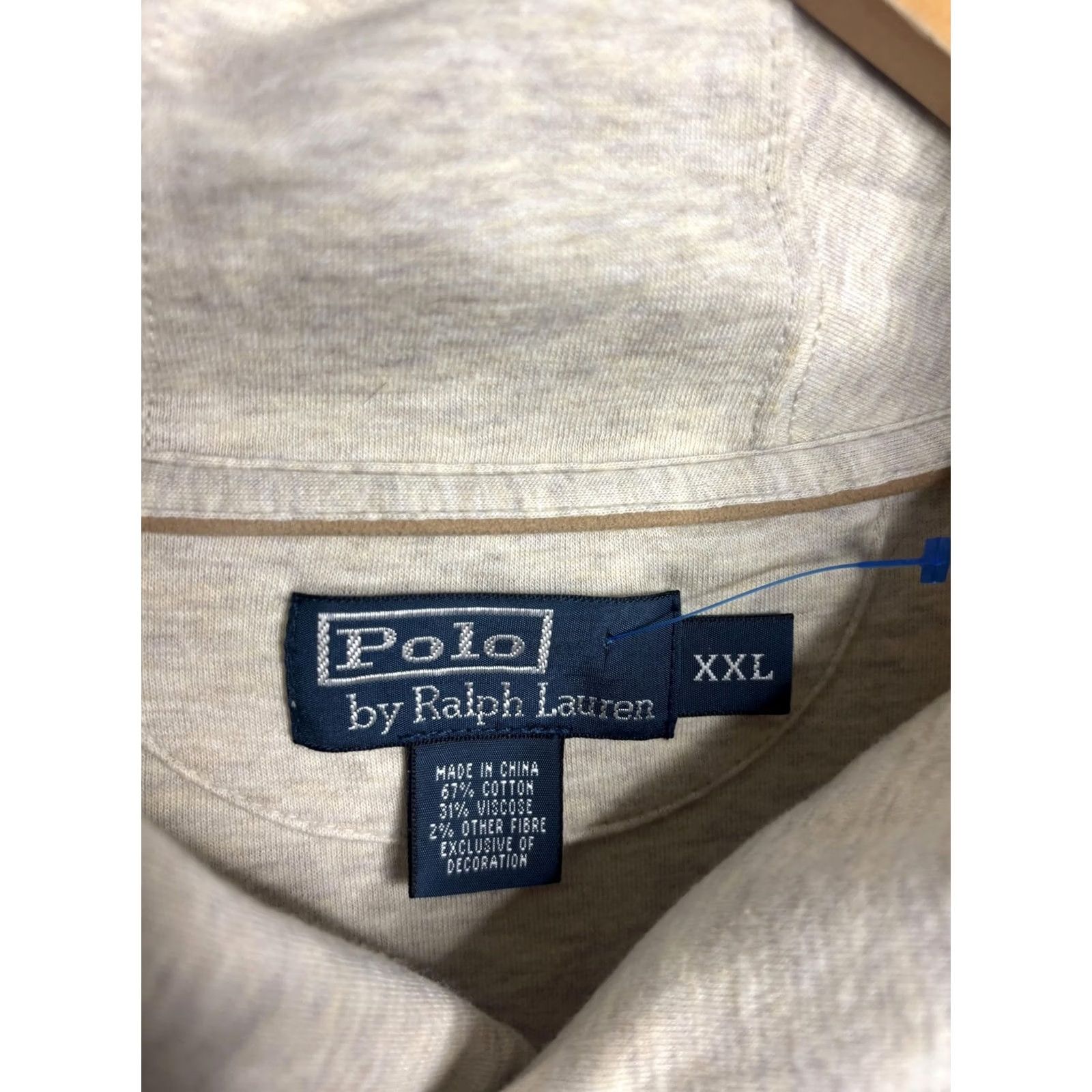 Polo Ralph Lauren Polo Ralph Lauren Sweater Mens 2XL Beige Oatmeal Shawl Collar Button Pullover Big Pony Size US XXL / EU 58 / 5 - 4 Thumbnail