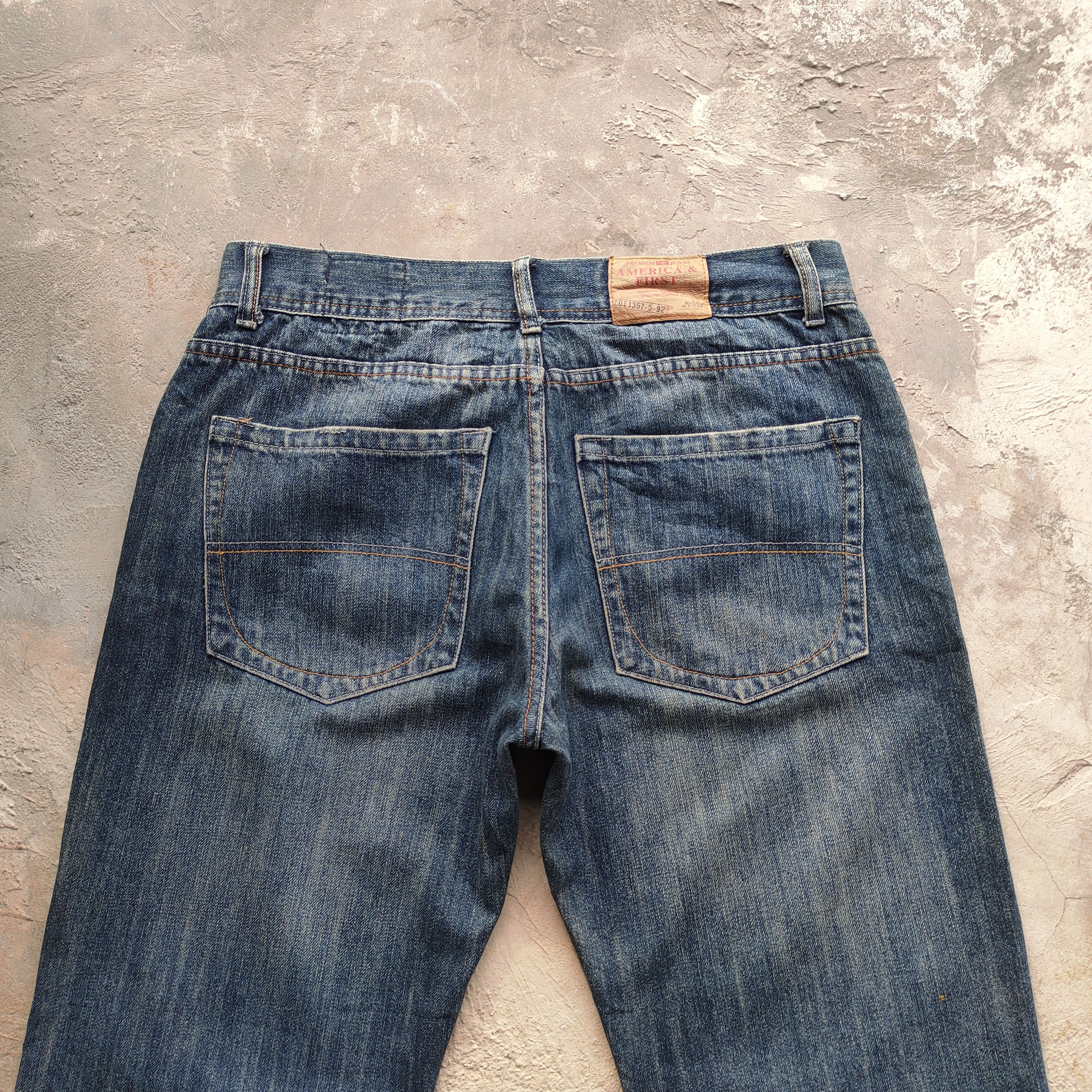 Jean × Vintage W36 VINTAGE AMERICA FIRST DISTRESSED FADED JEANS PANTS Size US 36 / EU 52 - 7 Thumbnail