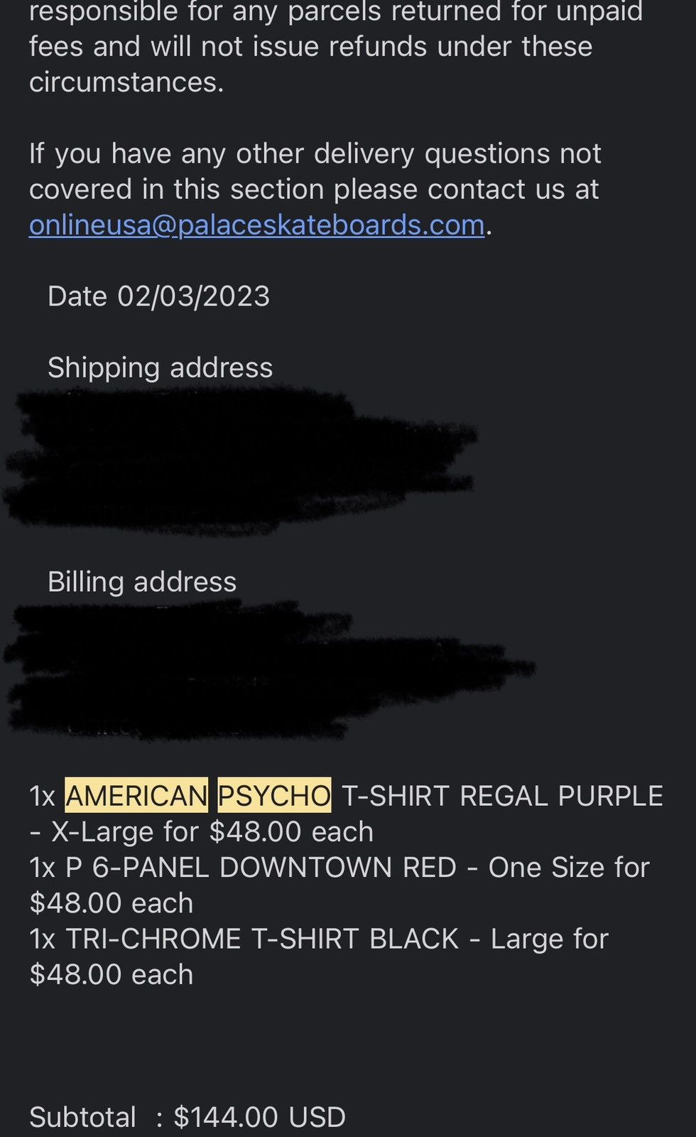 Palace American Psycho Tee Size US XL / EU 56 / 4 - 5 Thumbnail