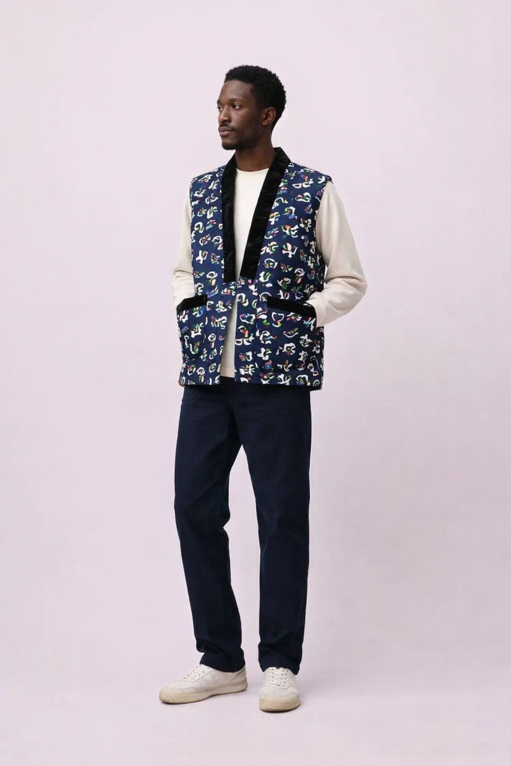 Japanese Brand Vintage Padded Printed Hanten Jinbaori Vest Jacket Size US M / EU 48-50 / 2 - 1 Thumbnail