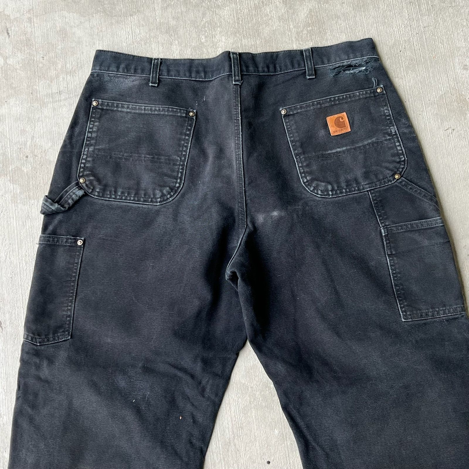 Carhartt × Vintage Carhartt black double knee work wear carpenter pants Size US 37 - 7 Thumbnail