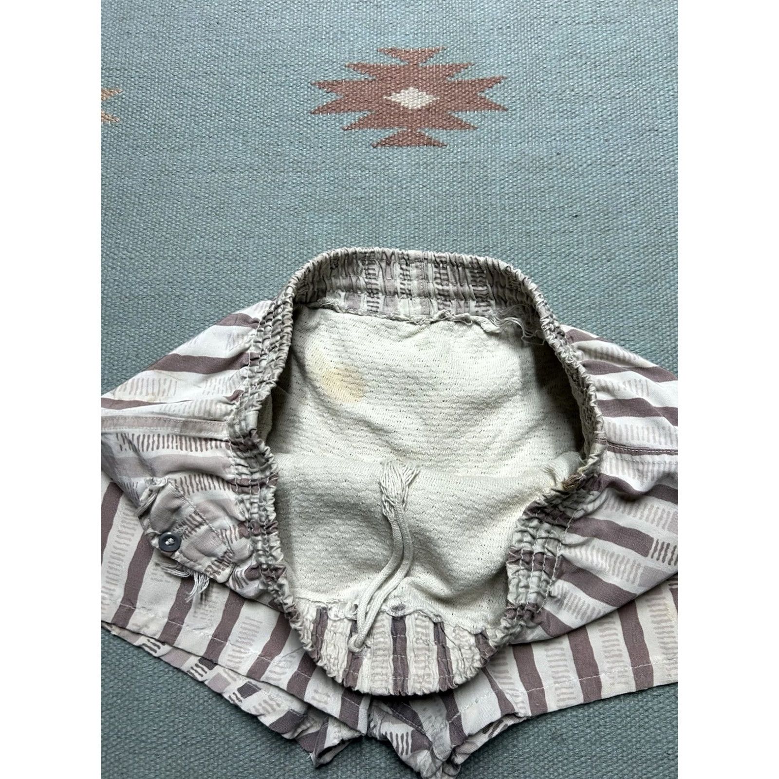 Vintage VINTAGE 50s 60s men’s swim trunks shorts rayon distressed beach large Size US 33 - 6 Thumbnail