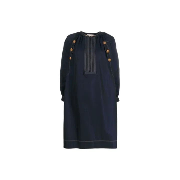 Givenchy Long Sleeve Double Breasted Dress